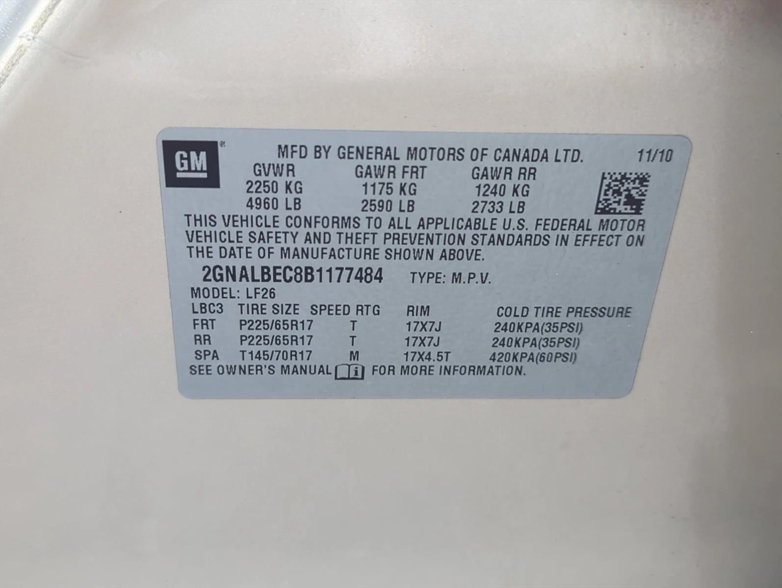 2011 Chevrolet Equinox FWD 4dr LS