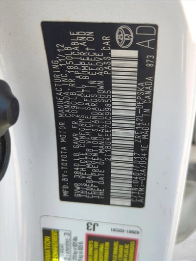 2013 Toyota Corolla 4dr Sdn Auto S (Natl)