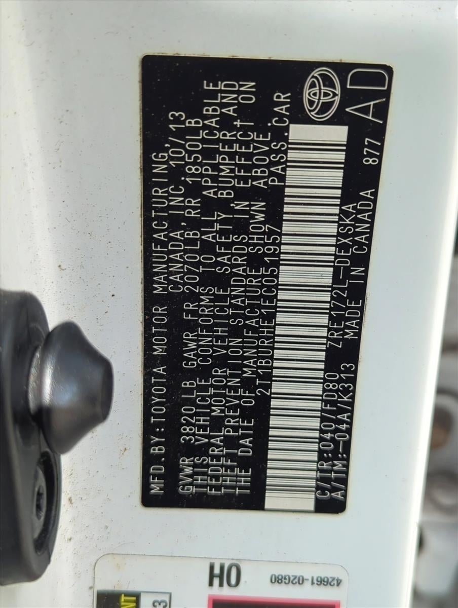 2014 Toyota Corolla 4dr Sdn CVT Auto S Plus (Natl)