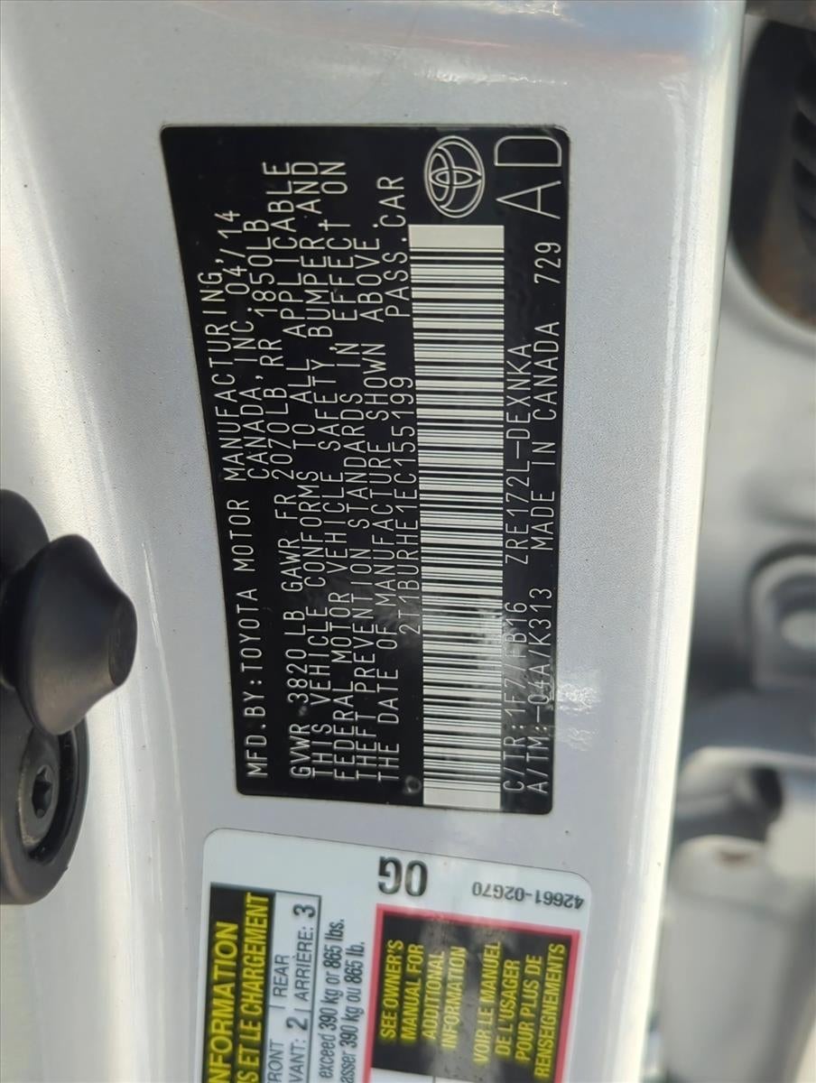 2014 Toyota Corolla 4dr Sdn CVT Auto LE (Natl)