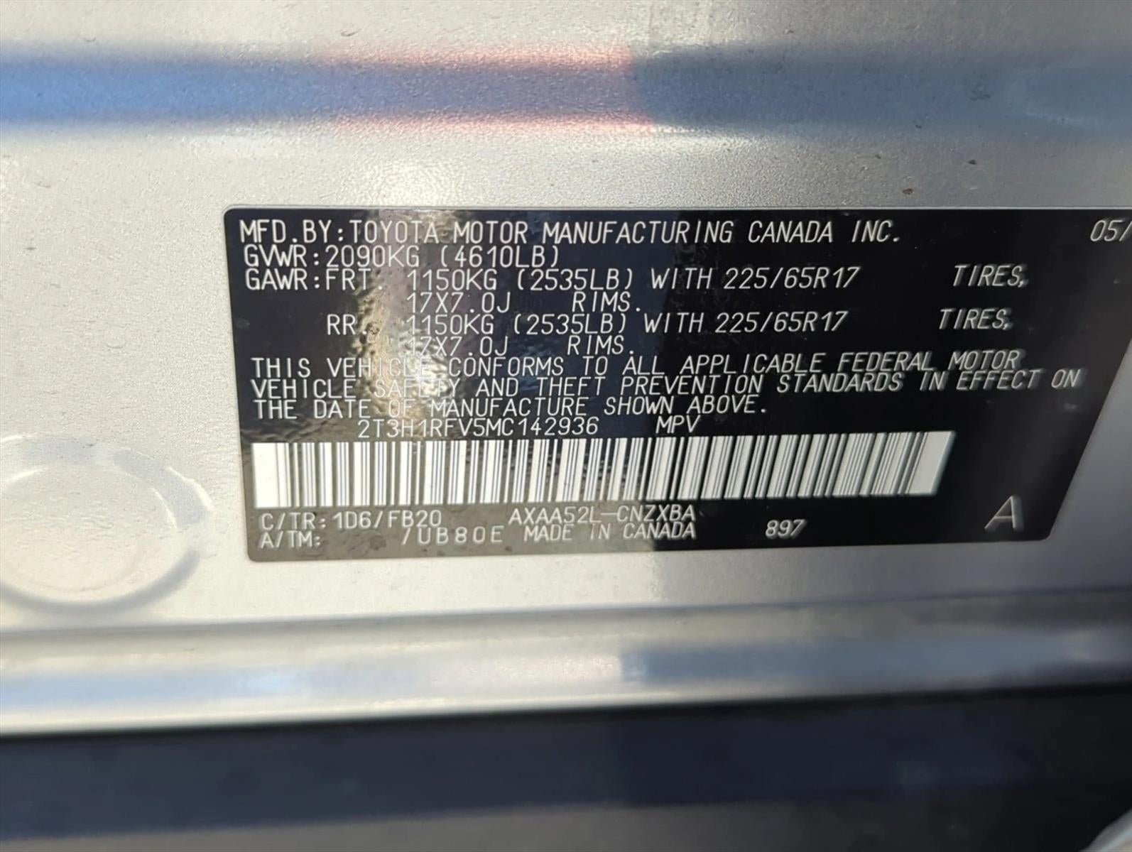 2021 Toyota RAV4 LE FWD (GS)