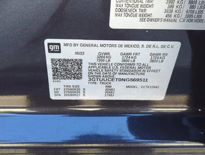 2022 GMC Sierra 1500 Crew Cab Short Box 4-Wheel Drive Elevation 3SB