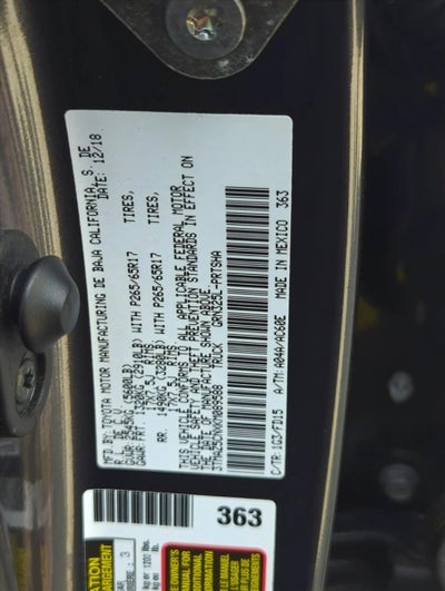 2019 Toyota Tacoma 2WD 2WD TRD Sport Double Cab 5' Bed V6 AT (Natl)