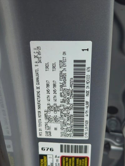 2025 Toyota Tacoma 4WD 4WD SR Double Cab 5' Bed AT (GS)