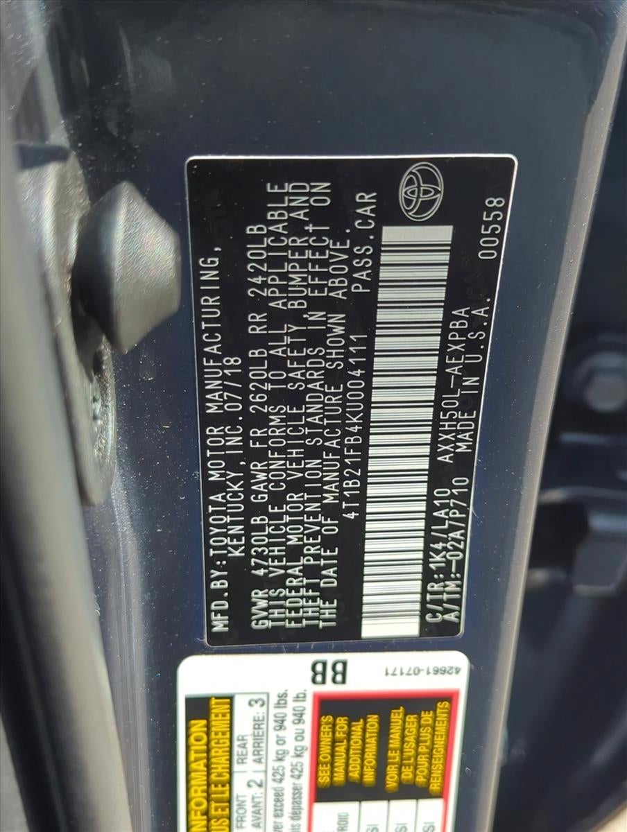 2019 Toyota Avalon Hybrid Limited (Natl)