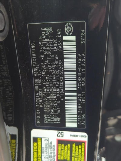 2025 Toyota Camry XLE (Natl)