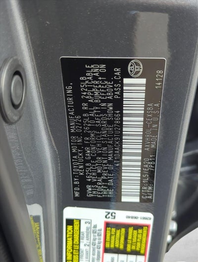2026 Toyota Camry SE (SE)