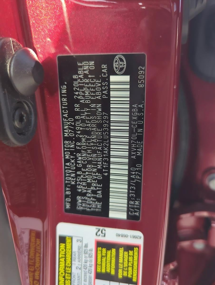 2020 Toyota Camry Hybrid XLE CVT (Natl)