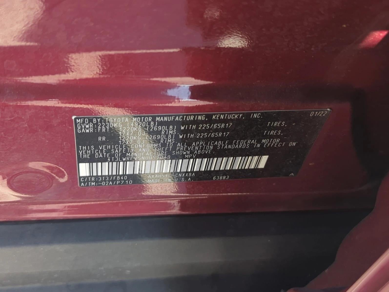 2022 Toyota RAV4 Hybrid LE AWD (Natl)