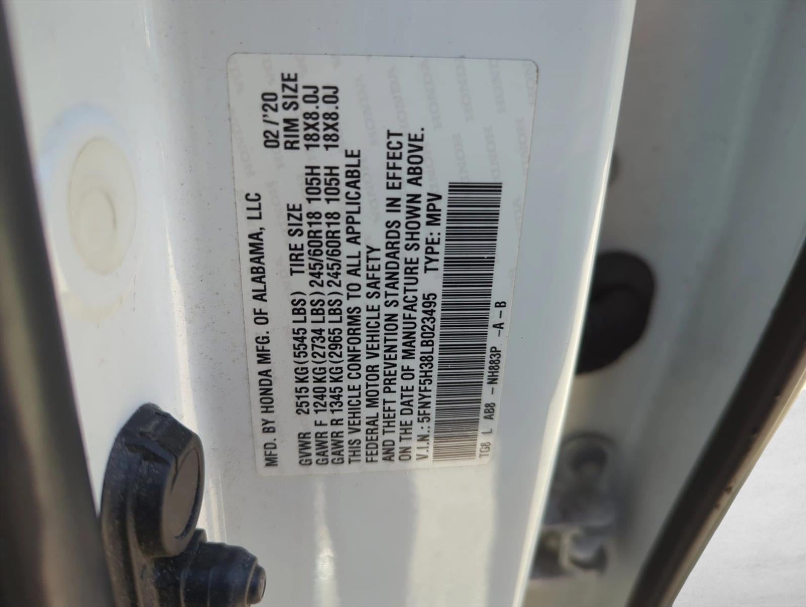 2020 Honda Pilot EX 2WD