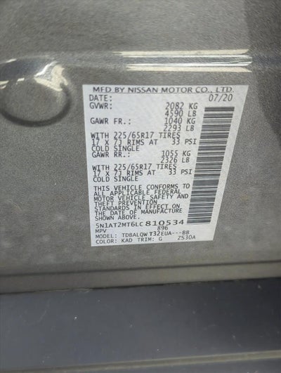 2020 Nissan Rogue FWD SV