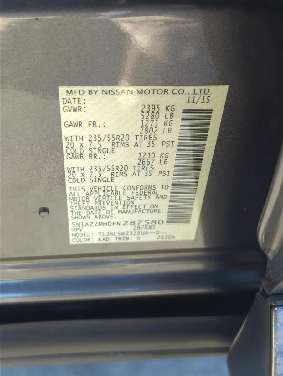 2015 Nissan Murano AWD 4dr Platinum