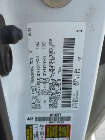 2018 Toyota Tundra 4WD 4WD 1794 Edition CrewMax 5.5' Bed 5.7L FFV (Natl)
