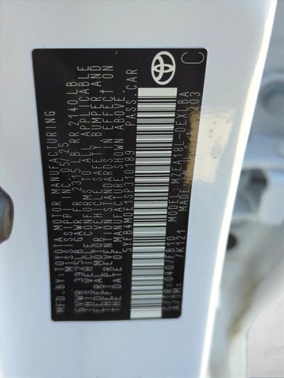 2025 Toyota Corolla LE CVT (Natl)