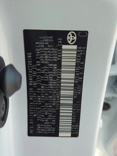 2026 Toyota Corolla LE CVT (Natl)