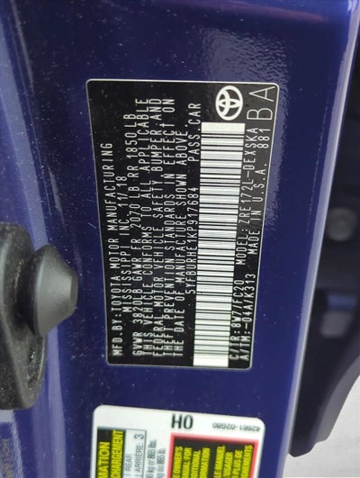 2019 Toyota Corolla SE CVT (Natl)