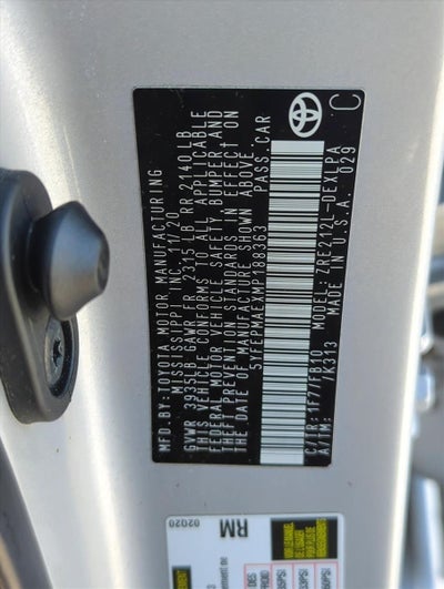 2021 Toyota Corolla LE CVT (Natl)