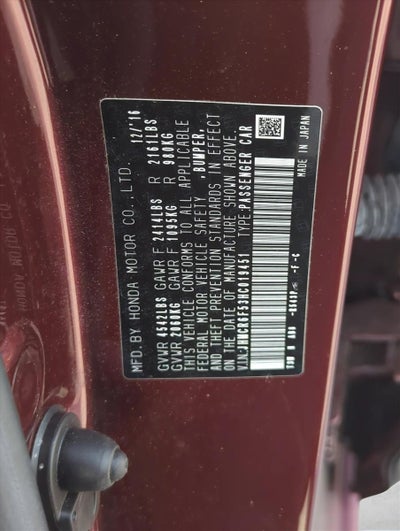 2017 Honda Accord Hybrid EX-L Sedan