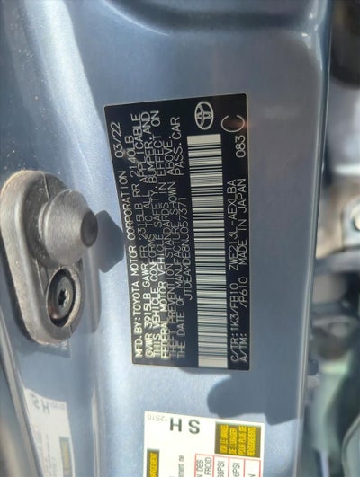 2022 Toyota Corolla Hybrid LE CVT (Natl)