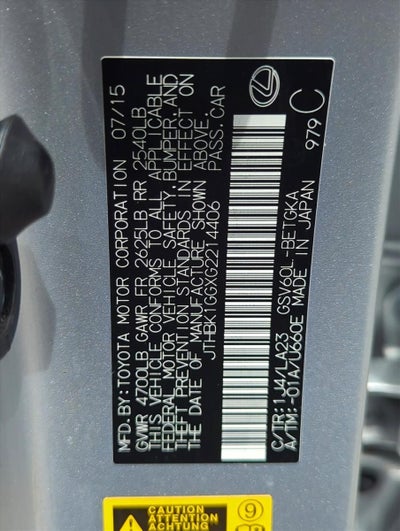 2016 Lexus ES 350 4dr Sdn