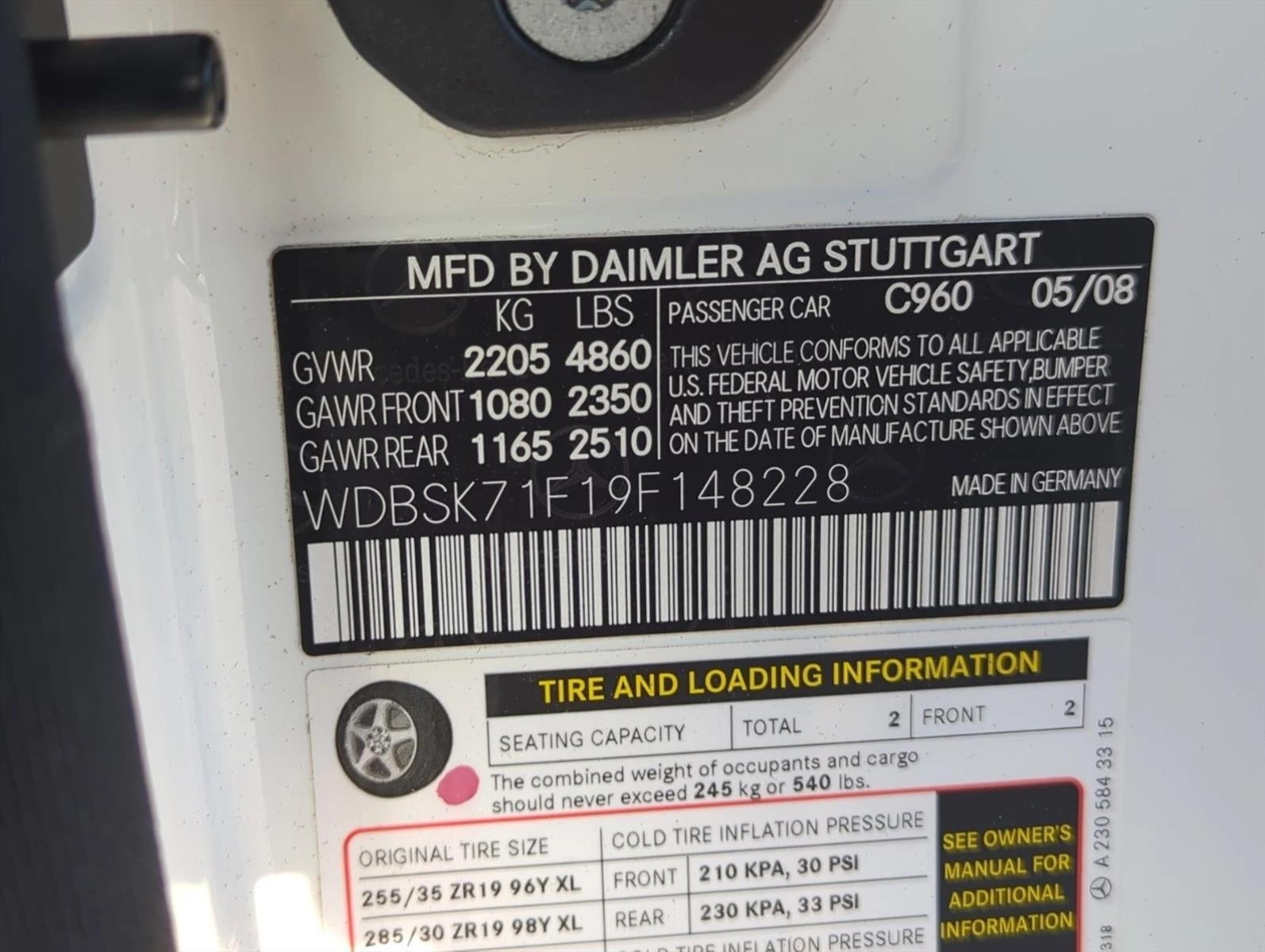 2009 Mercedes-Benz SL-Class SL 550