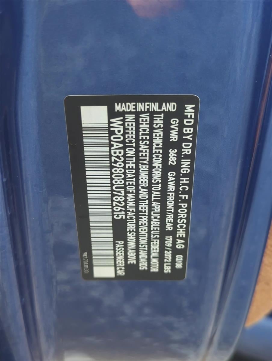 2008 Porsche Cayman 2dr Cpe S Design Edition