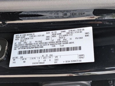 2022 Ford F-150 LARIAT 4WD SuperCrew 5.5' Box
