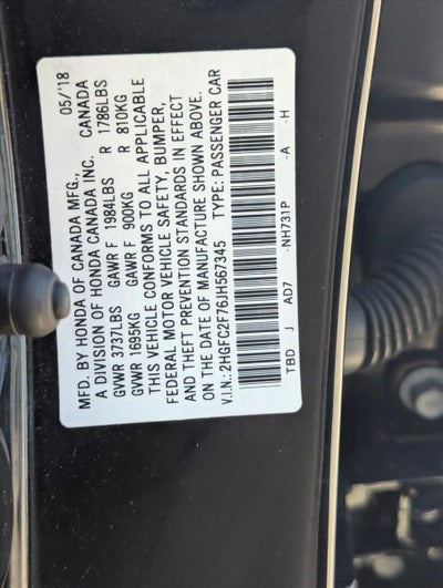 2018 Honda Civic Sedan EX CVT