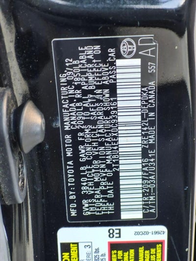 2013 Toyota Corolla 4dr Sdn Auto L (Natl)