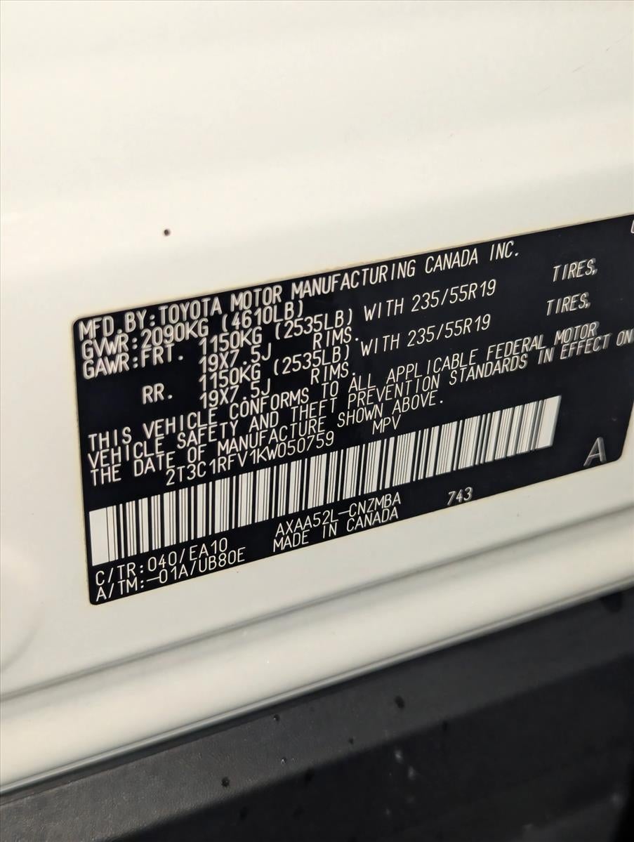 2019 Toyota RAV4 XLE Premium FWD (Natl)