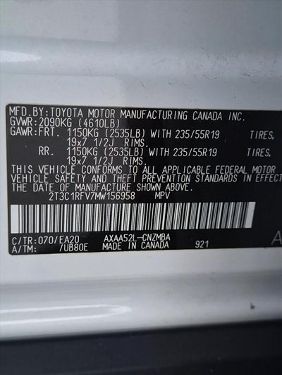 2021 Toyota RAV4 XLE Premium FWD (Natl)