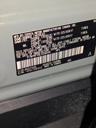 2020 Toyota RAV4 XLE FWD (GS)