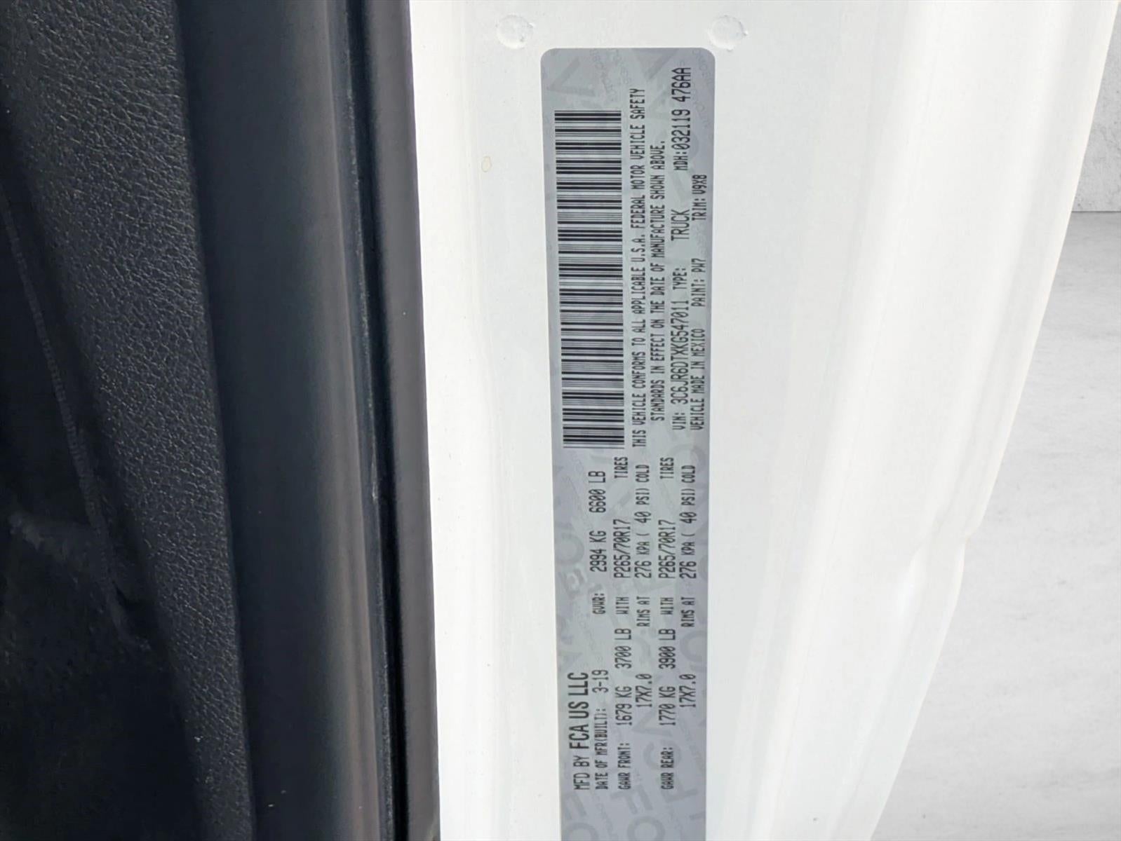 2019 RAM 1500 Classic Tradesman 4x2 Reg Cab 8' Box