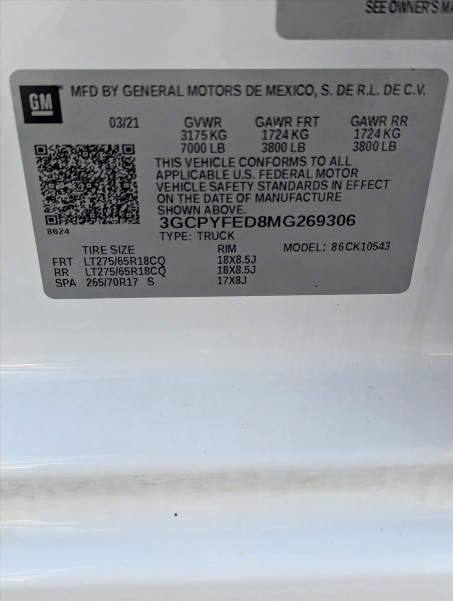 2021 Chevrolet Silverado 1500 Crew Cab Short Box 4-Wheel Drive LT Trail Boss