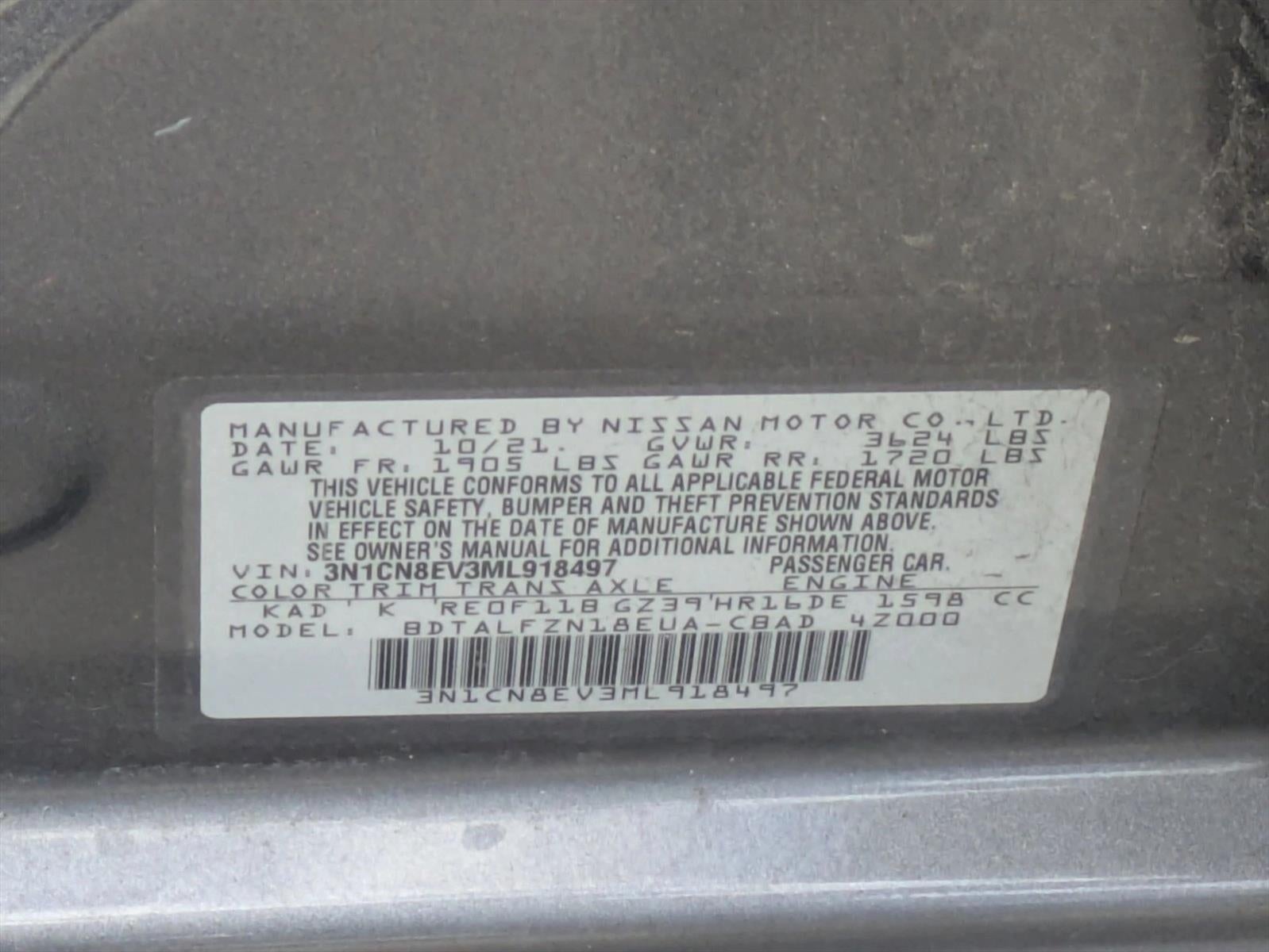 2021 Nissan Versa SV CVT