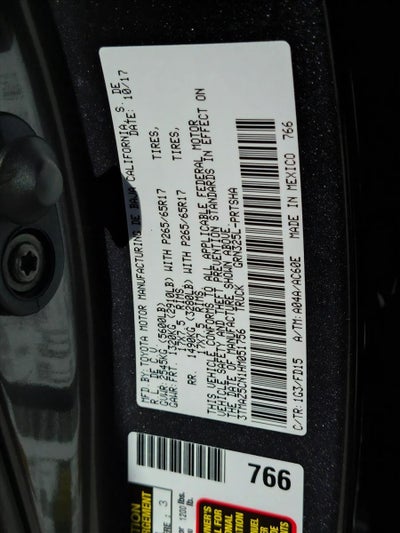 2017 Toyota Tacoma TRD Sport Double Cab 5' Bed V6 4x2 AT (Natl)