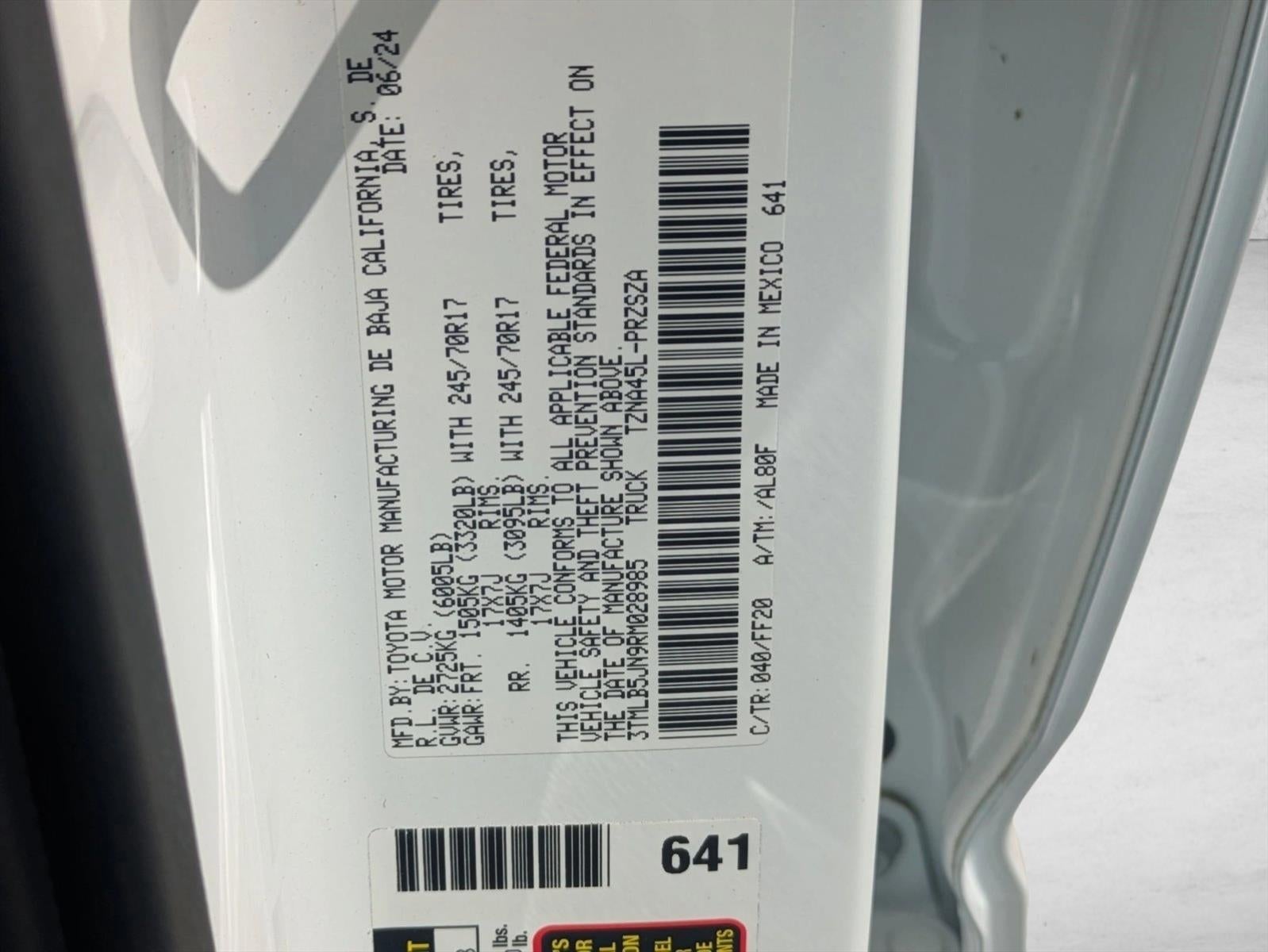 2024 Toyota Tacoma 4WD 4WD SR5 Double Cab 5' Bed AT (GS)