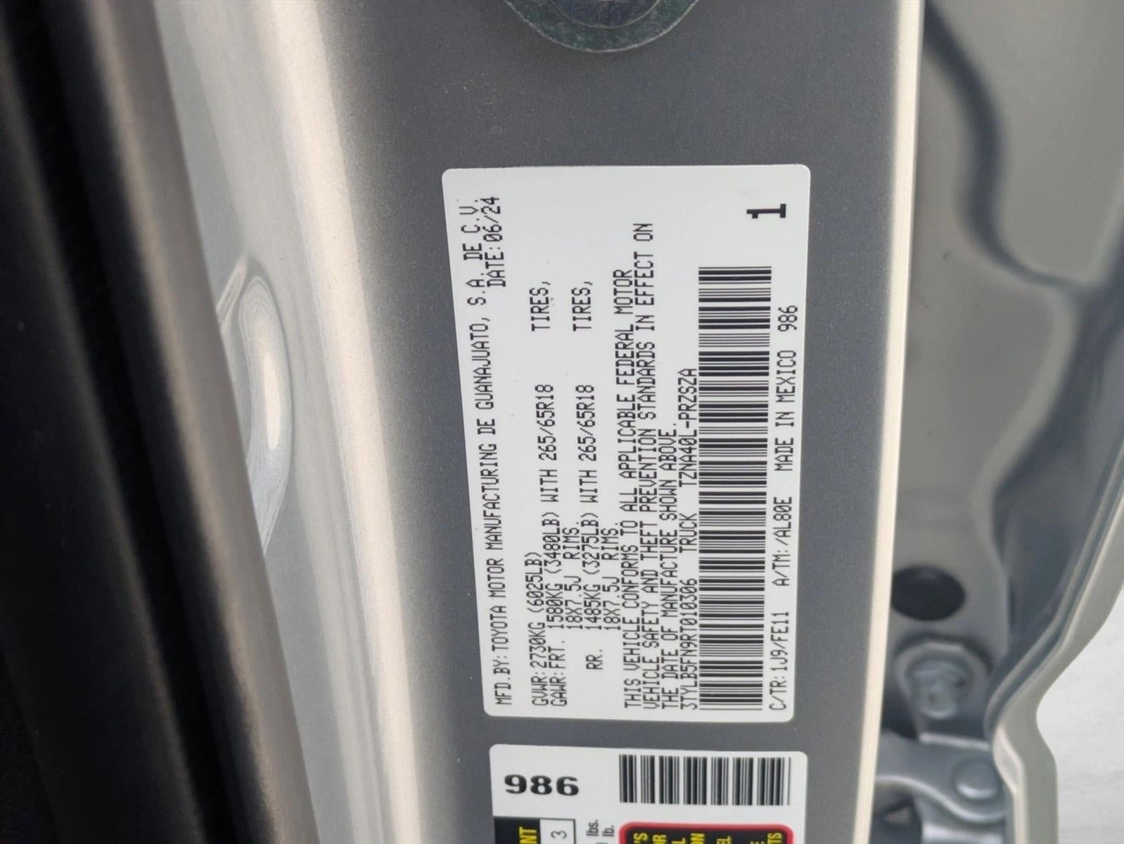 2024 Toyota Tacoma 2WD 2WD TRD Sport Double Cab 6' Bed AT (Natl)