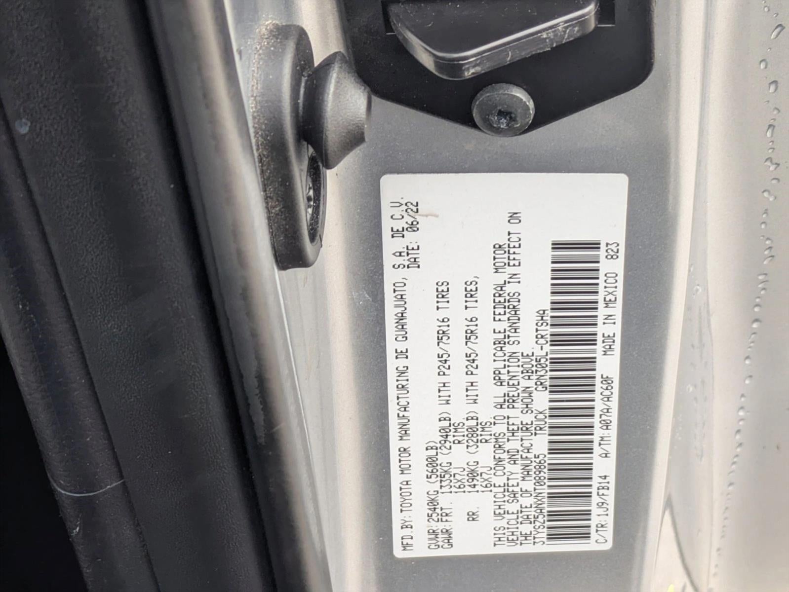 2022 Toyota Tacoma 4WD 4WD SR Access Cab 6' Bed V6 AT (SE)