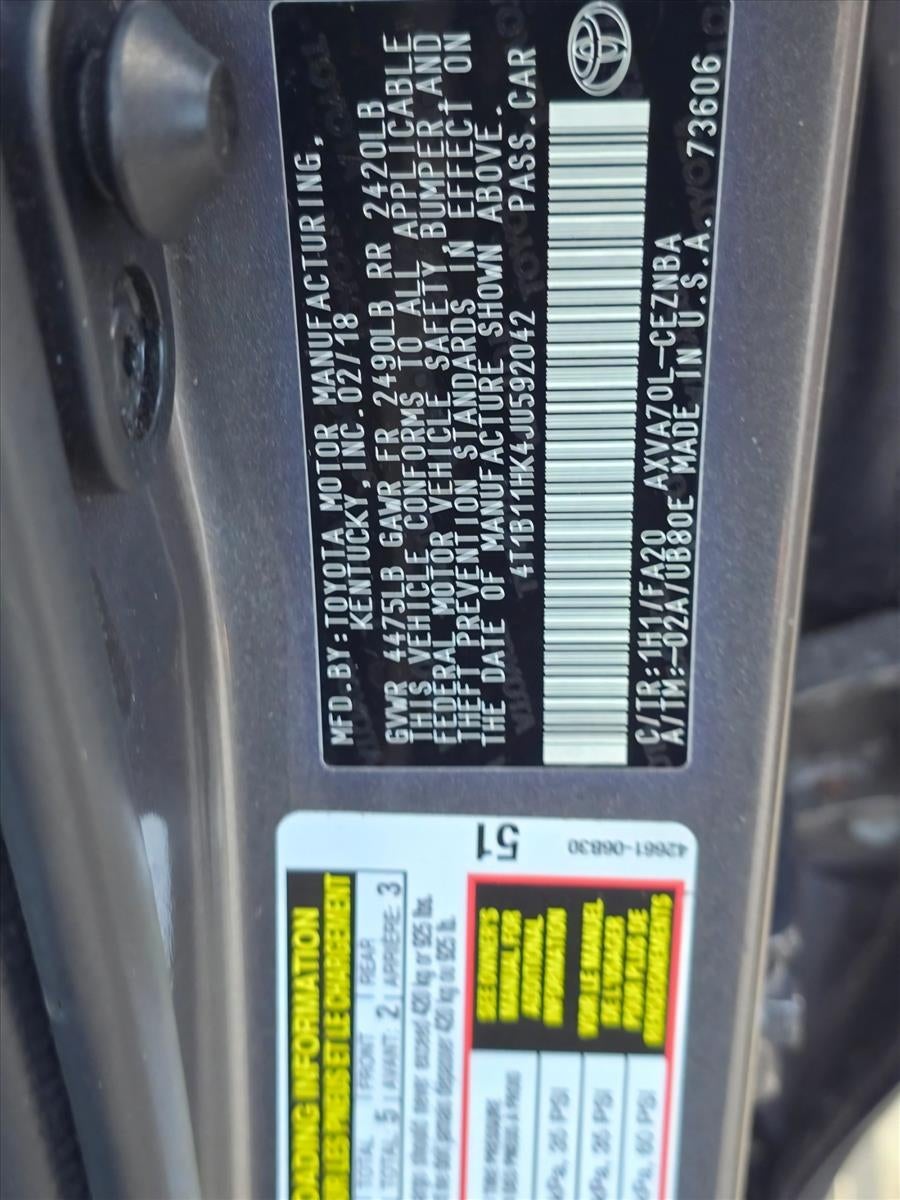 2018 Toyota Camry LE Auto (SE)