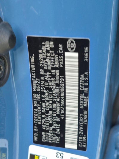 2022 Toyota Camry TRD V6 Auto (Natl)