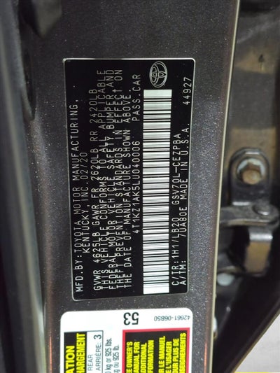 2020 Toyota Camry XSE V6 Auto (Natl)
