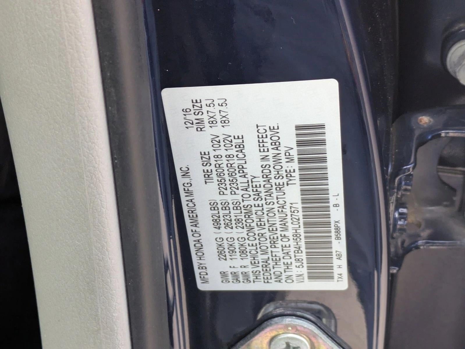 2017 Acura RDX AWD w/Technology Pkg