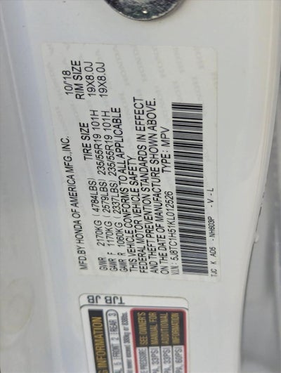 2019 Acura RDX FWD w/Technology Pkg