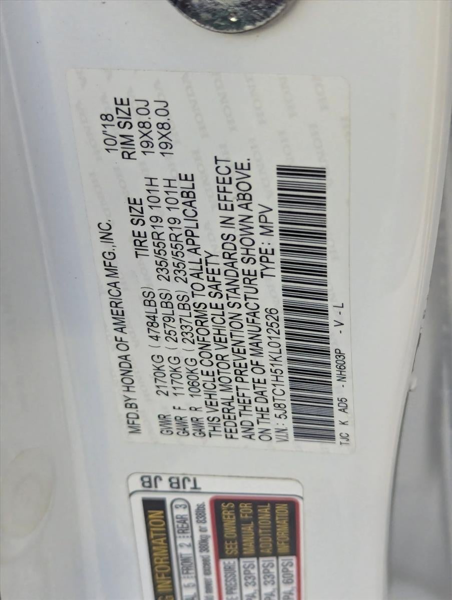 2019 Acura RDX FWD w/Technology Pkg