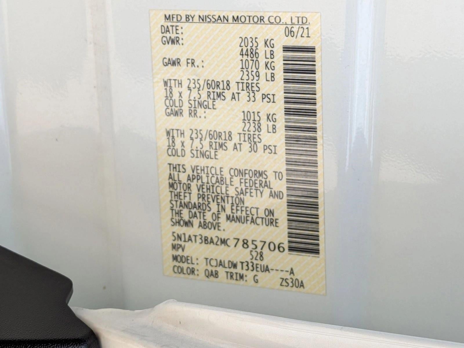 2021 Nissan Rogue FWD SV