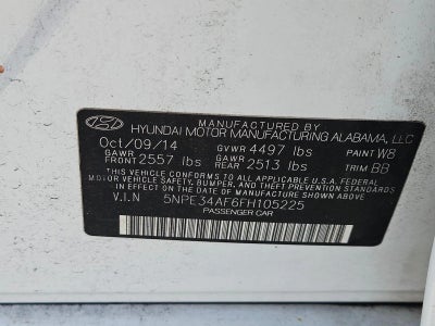 2015 Hyundai SONATA 4dr Sdn 2.4L Sport