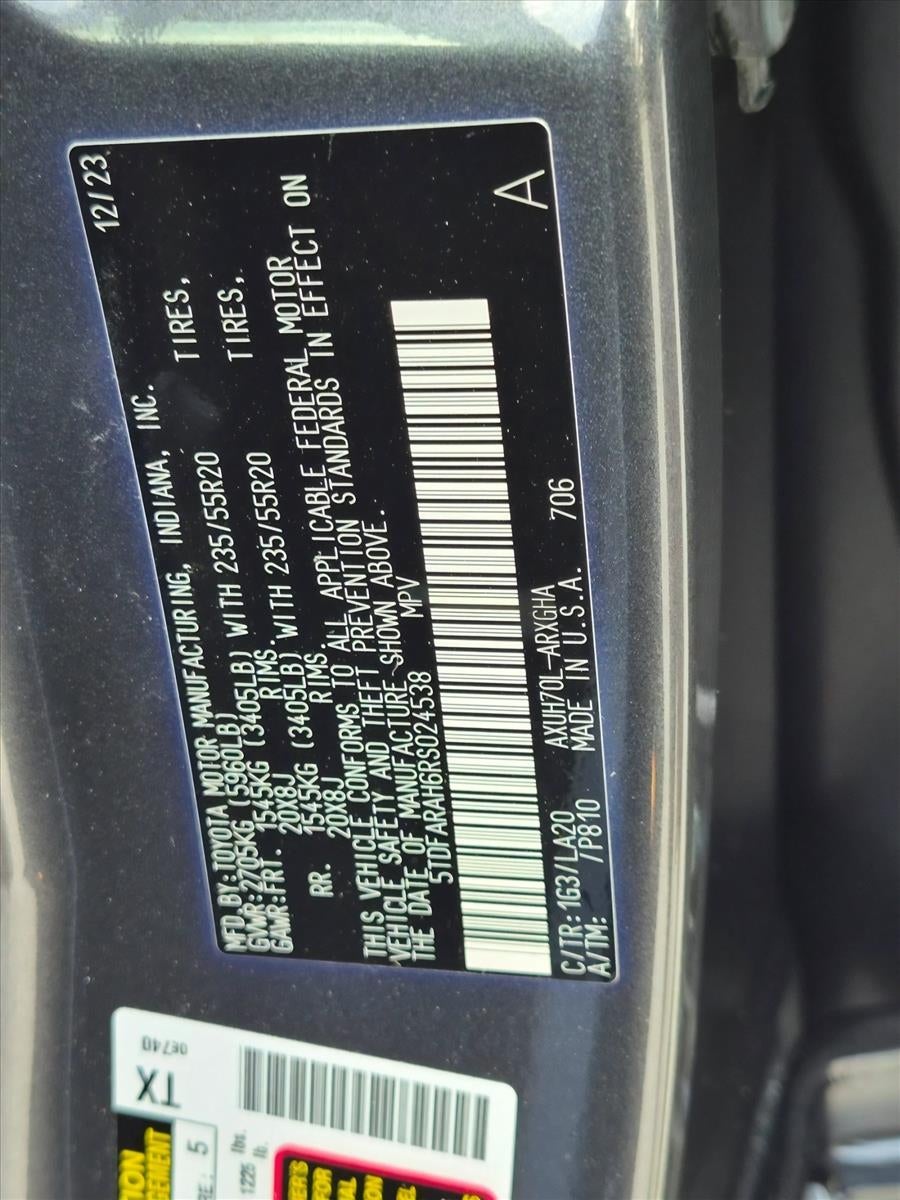 2024 Toyota Highlander Hybrid Platinum FWD (Natl)