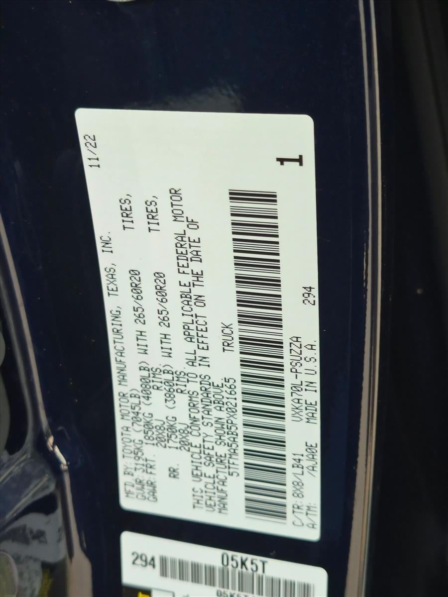2023 Toyota Tundra 2WD 2WD 1794 Edition CrewMax 5.5' Bed (Natl)