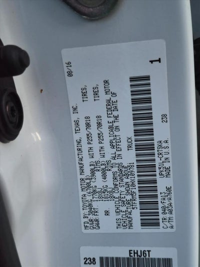 2017 Toyota Tundra 2WD 2WD SR Double Cab 6.5' Bed 4.6L (Natl)